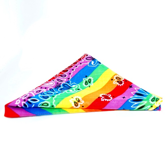 'Rainbow' Pride Bandana (55cmx55cm) 🏳️‍🌈 - Picture 2 of 5
